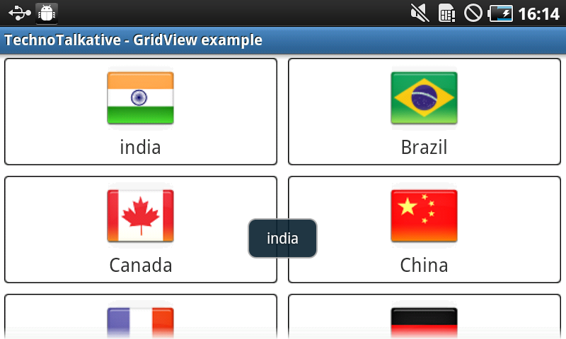 Android - GridView example