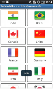 Android Gridview example