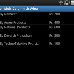 Android - ListView multicolumn