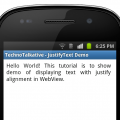 Android justify text