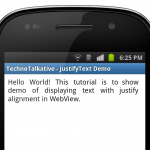 Android justify text