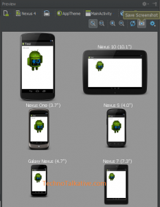 save screenshot - Android Studio