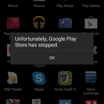 google play store crash