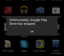 google play store crash