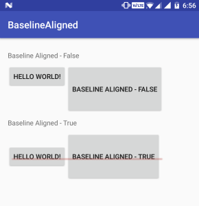 android baselineAligned true