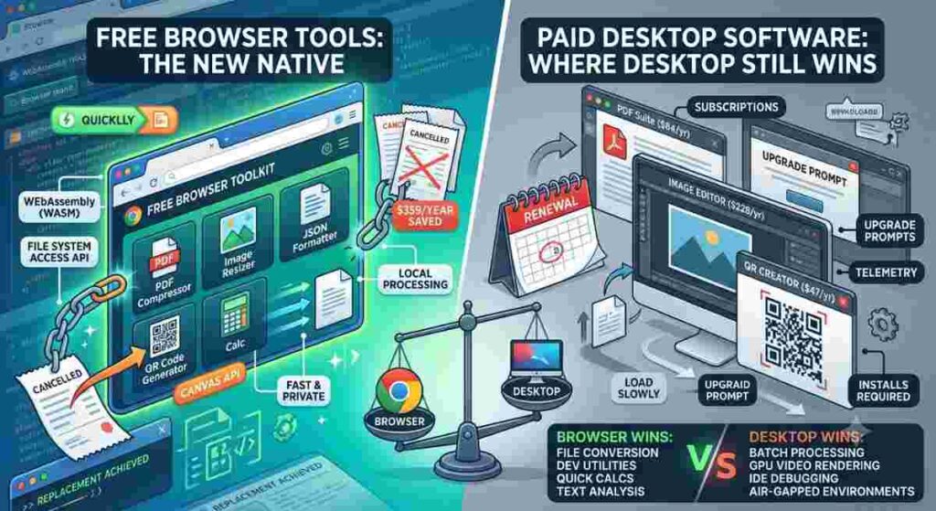 free browser tools that replaced my paid developer toolkit