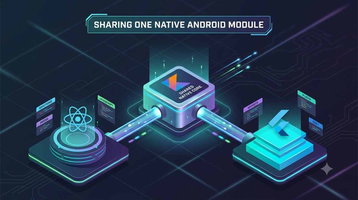 one native android module between a flutter app and a react native app